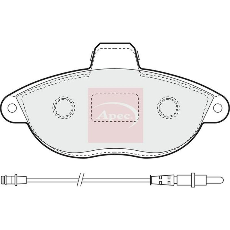 Apec Front Brake Pad Set fits Citroën Dispatch I 1995-2006 1.9 2.0