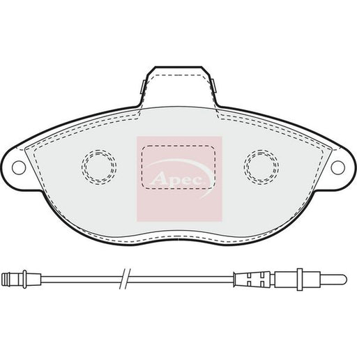 Apec Front Brake Pad Set fits Citroën Dispatch I 1995-2006 1.9 2.0