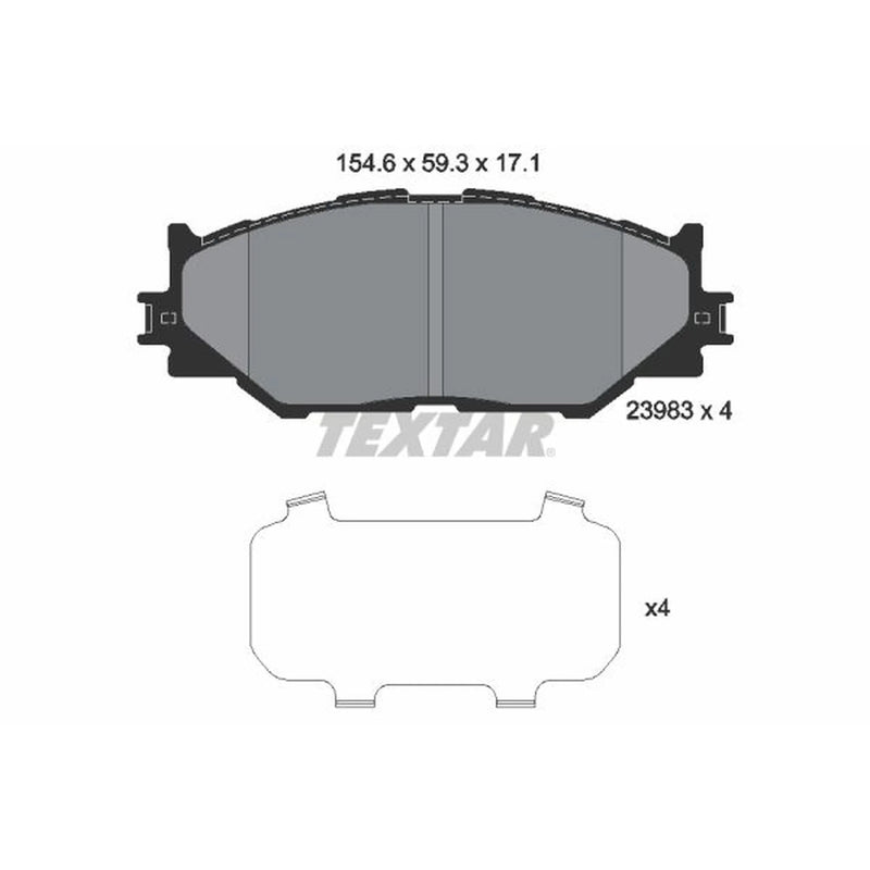 Textar Front Brake Pad Set 2398301