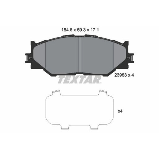 Textar Front Brake Pad Set 2398301