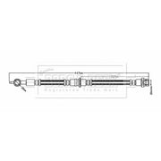 Borg & Beck Brake Hydraulic Hose Line Rear Right BBH6816