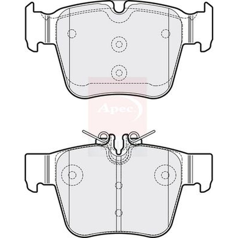 Apec Rear Brake Pad Set fits Mercedes-Benz C-Class 2015-2023