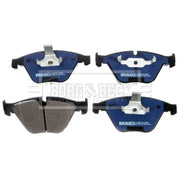 Borg & Beck Front Vented & Rear Vented Brake Discs & Pads fits BMW 5 2005-2010
