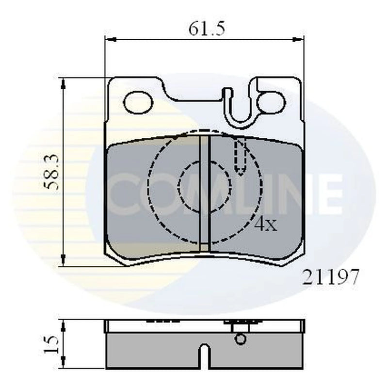 Comline 4 x Rear Brake Pad Set fits Mercedes-Benz 124 1985-1993