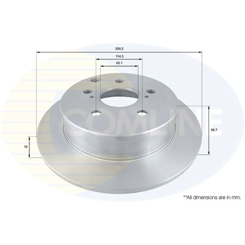 Comline Rear Brake Solid Discs & Pads fits Toyota Corolla Verso 2004-2009