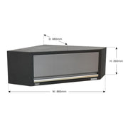 Sealey Modular Corner Wall Cabinet 865mm APMS61 Sealey - Dynamic Drive