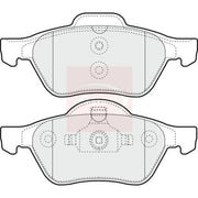 Apec Front Brake Pad Set fits Renault Laguna II 2001-2007 1.6 1.8 1.9 2.0