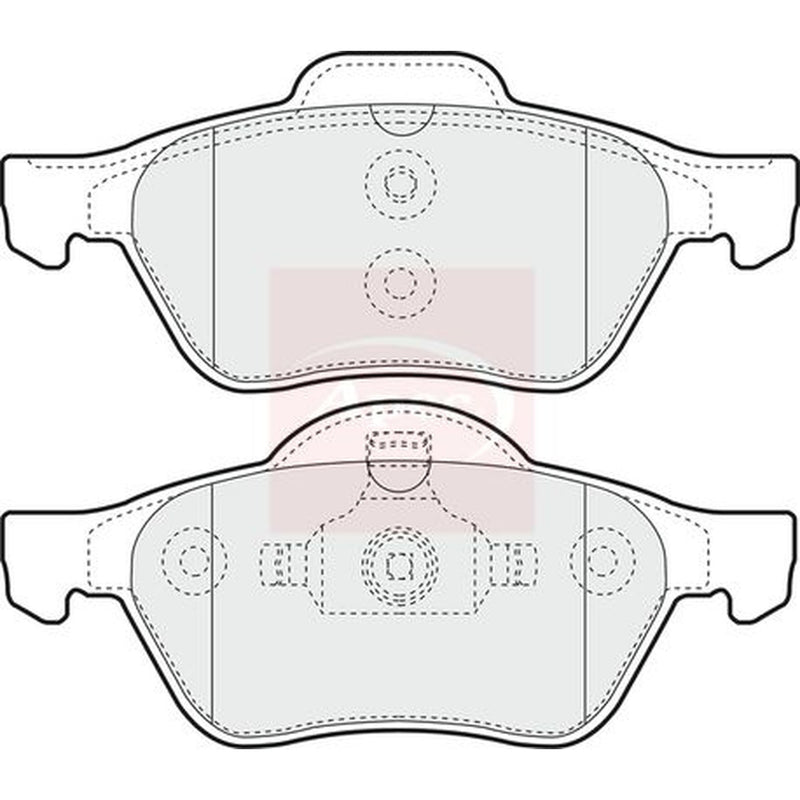 Apec Front Brake Pad Set fits Renault Laguna II 2001-2007 1.6 1.8 1.9 2.0