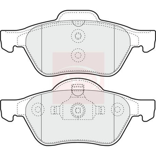 Apec Front Brake Pad Set fits Renault Laguna II 2001-2007 1.6 1.8 1.9 2.0