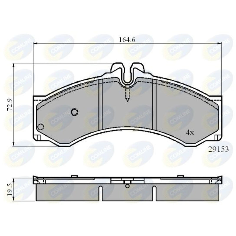 Comline 4 x Front Brake Pad Set fits Mercedes-Benz G-Class 1990-1994 463.228