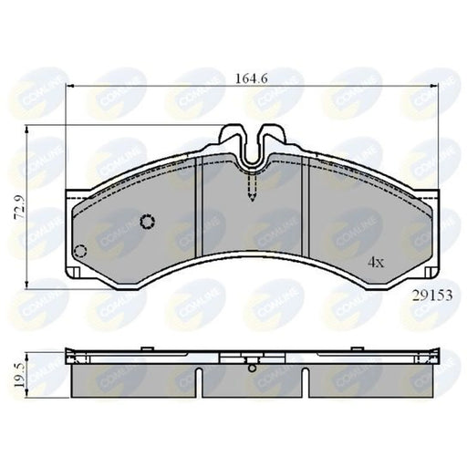 Comline 4 x Front Brake Pad Set fits Mercedes-Benz G-Class 1990-1994 463.228