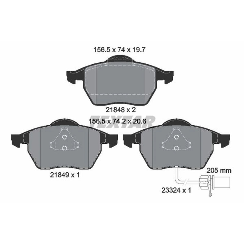 Textar Front Brake Pad Set 2184903