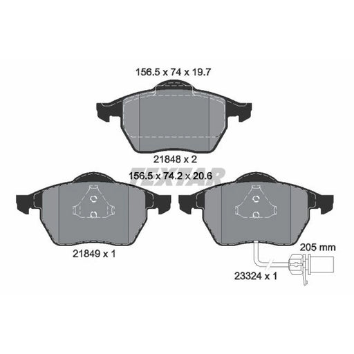 Textar Front Brake Pad Set 2184903