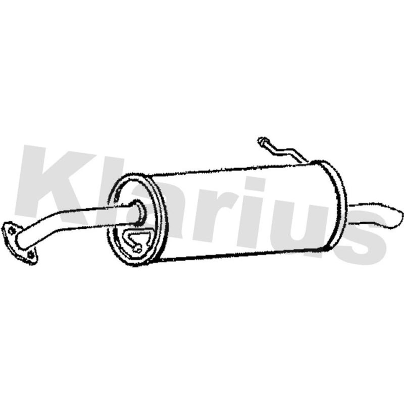 Klarius Box With Tail Pipe Rear fits Mazda Premacy 1999-2005 1.9 2.0