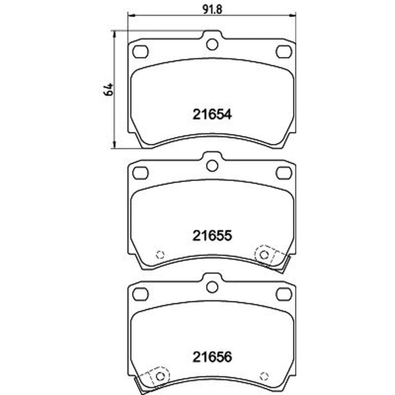 Mintex Front & Rear Pads fits Mazda 323 F 1994-1998 1.5