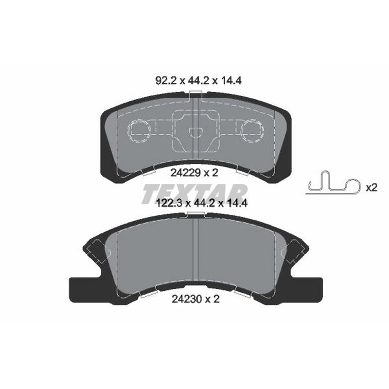Textar Front Brake Pad Set 2422901