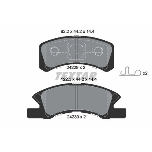 Textar Front Brake Pad Set 2422901