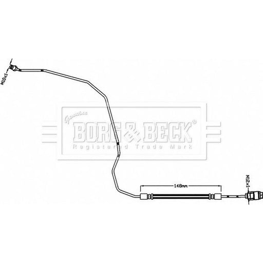 Borg & Beck Brake Hydraulic Hose Line outer BBH8465