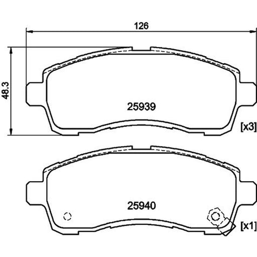 Mintex Front Brake Discs & Pads fits Mazda 2 2007-2015 1.3 1.4 1.5 1.6