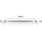 Borg & Beck Brake Hydraulic Hose Line outer BBH9117