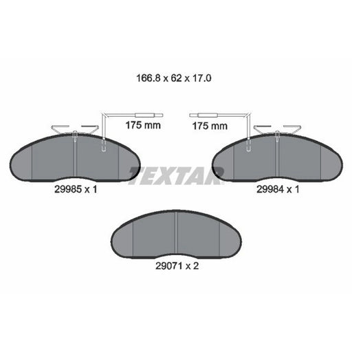 Textar Front Brake Pad Set 2998501