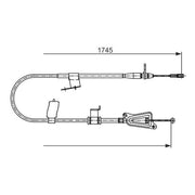Bosch Handbrake Cable Left Rear fits Nissan X-Trail I 2001-2013 2.0 2.2 2.5