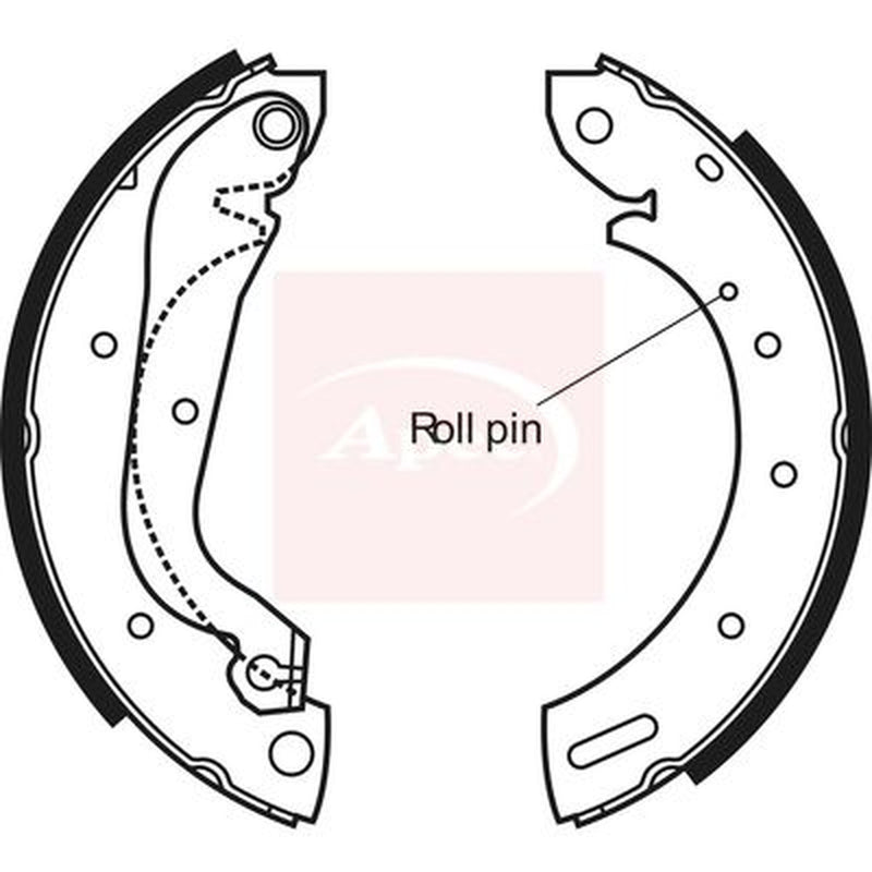 Apec Brake Shoe Set Axle Kit fits Ford Maverick 1993-1998 2.4 2.7
