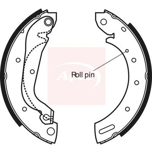 Apec Brake Shoe Set Axle Kit fits Ford Maverick 1993-1998 2.4 2.7