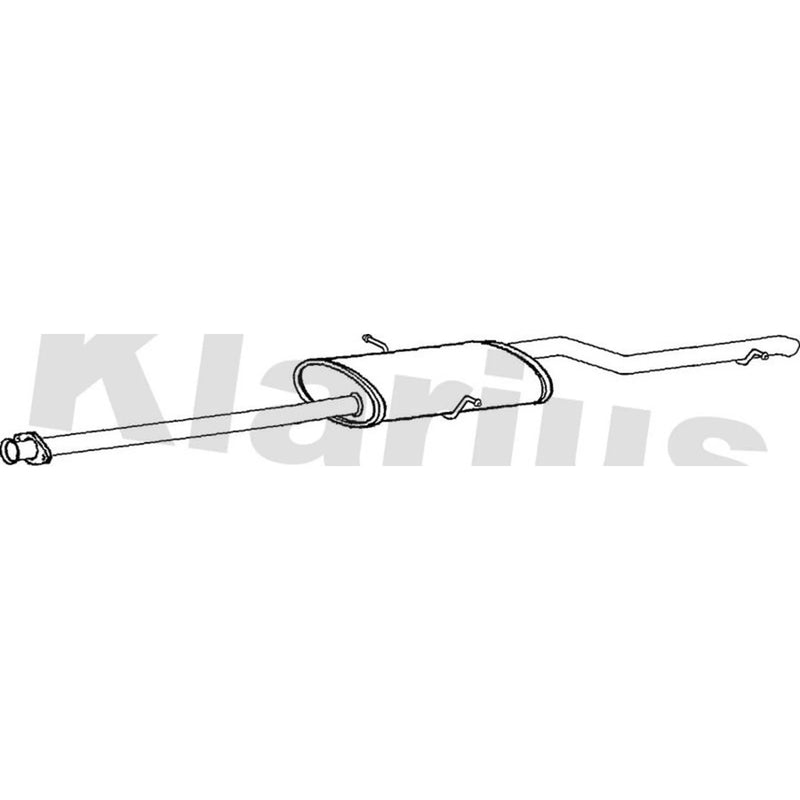 Klarius Box With Tail Pipe Rear fits Mercedes-Benz A-Class 1997-2004