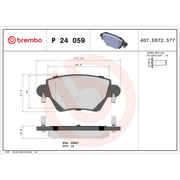 Brembo 4 x Rear Brake Pad Set fits Ford Mondeo 2000-2007 1.8 2.0 2.5