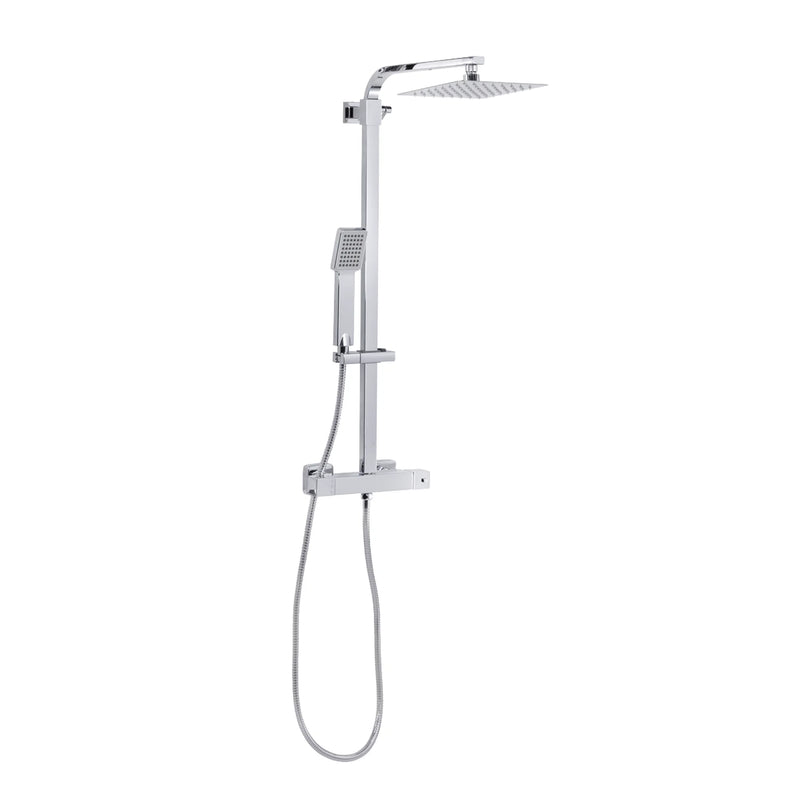 Baridi Thermostatic Shower Mixer Set 20x20cm Square Head
