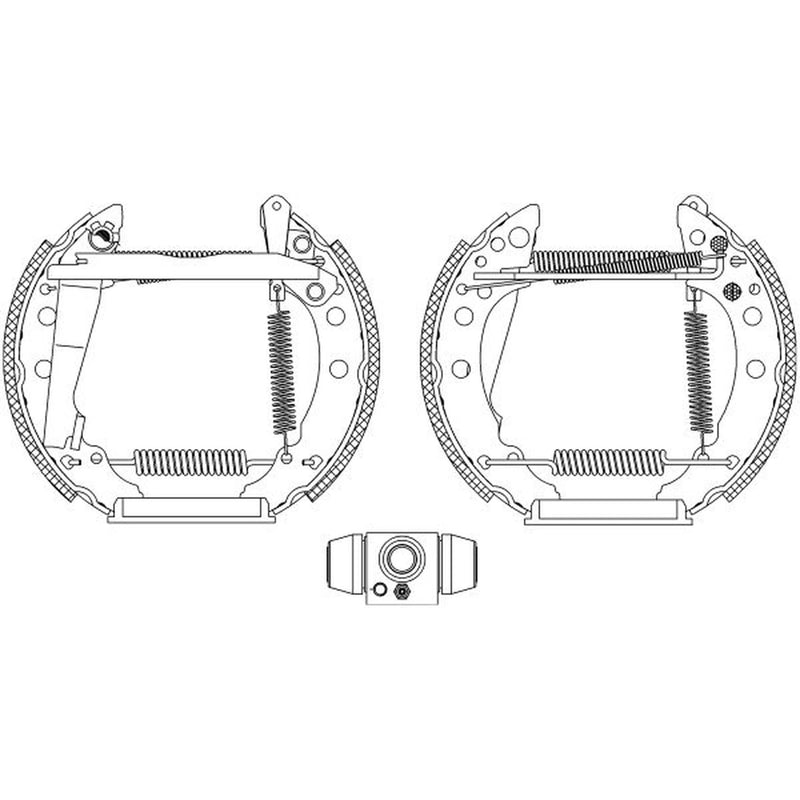 Mintex Brake Shoe Set Axle Kit fits VW Polo 1987-1994 1.0 1.3