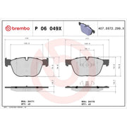 Brembo 4 x Front Brake Pad Set fits BMW X4 2015-2018
