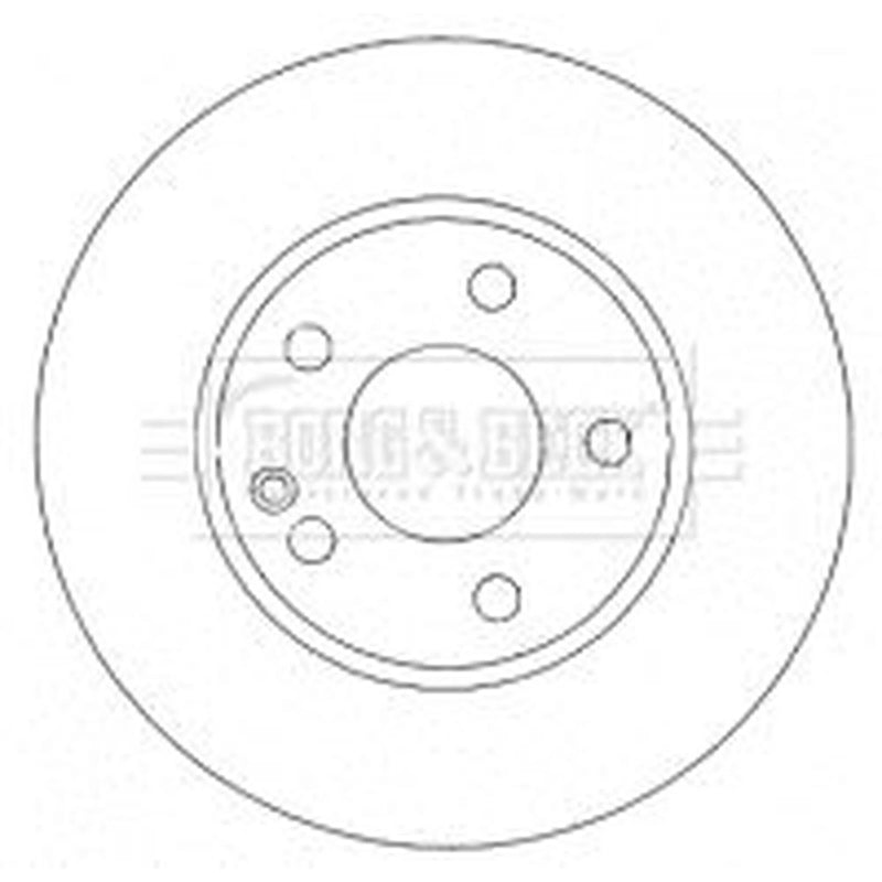 Borg & Beck 2 x Solid Brake Discs fits Mercedes-Benz A-Class 2004-2012