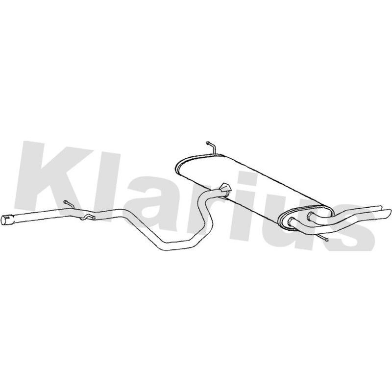 Klarius Box With Tail Pipe Rear fits Seat Altea Xl 2006-2015 2.0