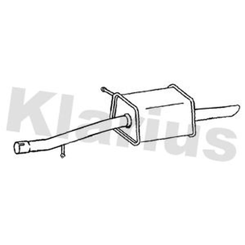 Klarius Box With Tail Pipe Rear fits Opel Corsa F 2019 on 1.2