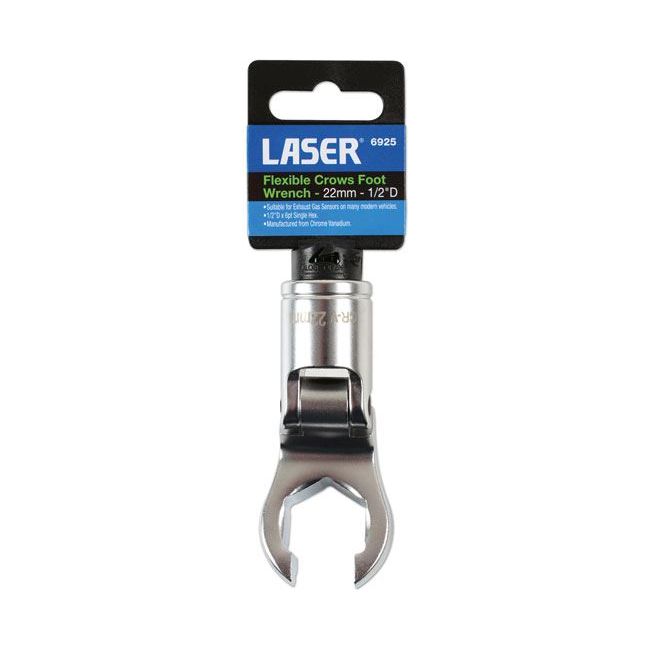 Laser Flexible Crows Foot Wrench 1/2"D 22mm 6925 Laser - Dynamic Drive