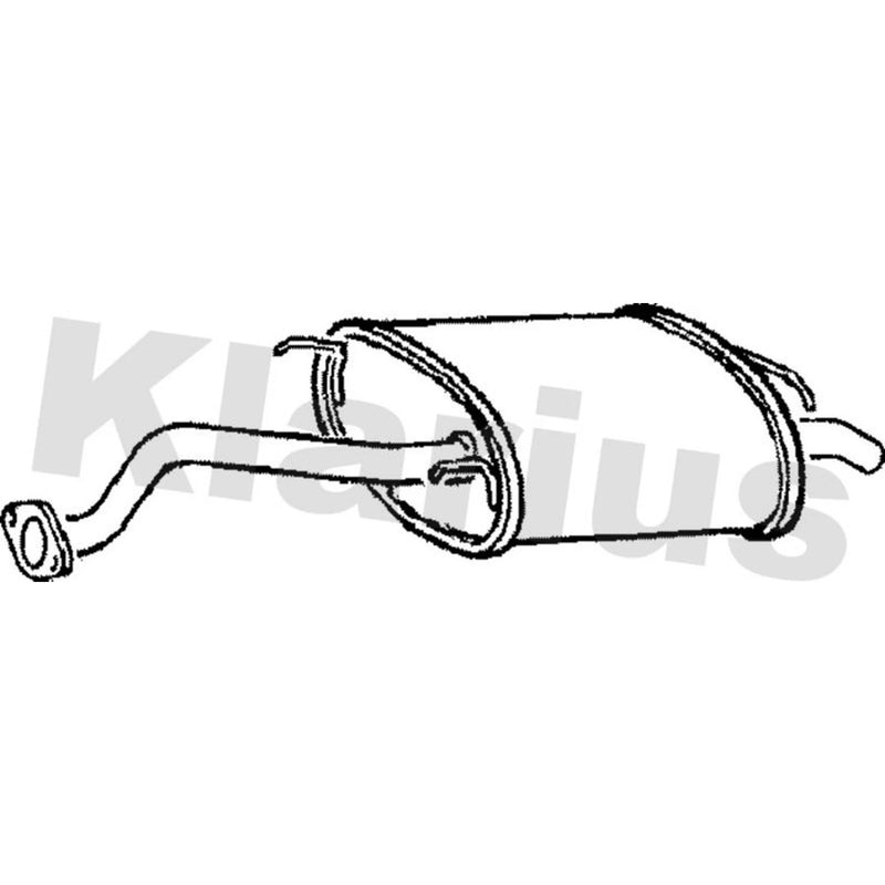 Klarius Box With Tail Pipe Rear fits Rover 45 I 2000-2005 1.8