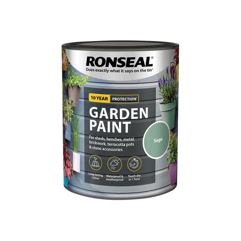 Ronseal Garden Paint Sage 750ml Ronseal - Dynamic Drive