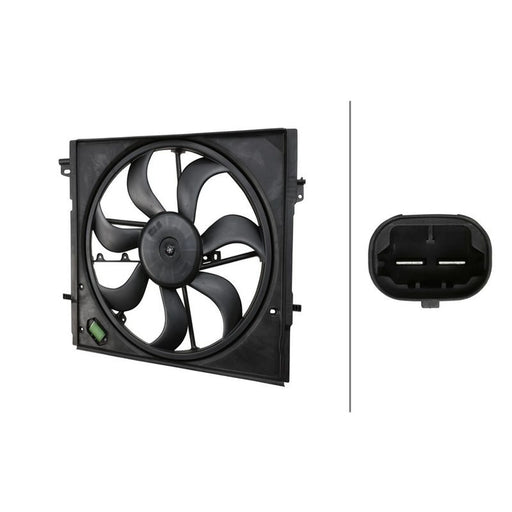 Hella Engine Cooling Fan fits Nissan Qashqai II 2013-2015 1.5 1.6