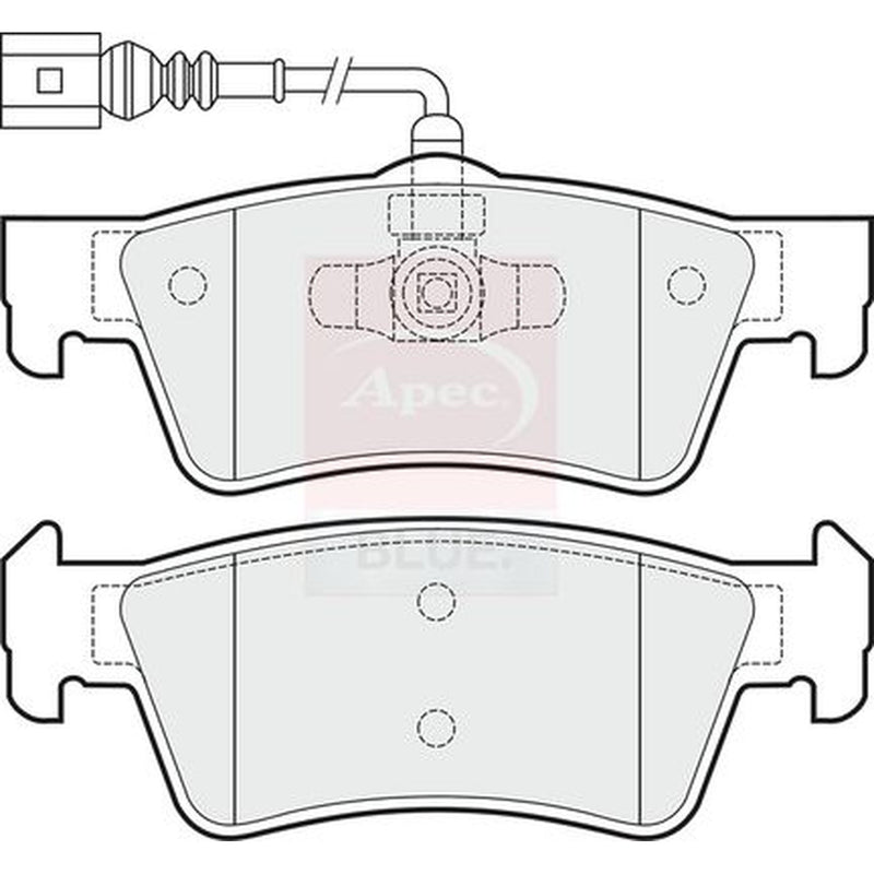 Apec Rear Brake Pad Set fits VW Touareg 2003-2010 2.5