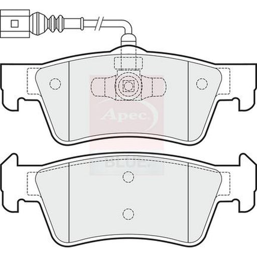 Apec Rear Brake Pad Set fits VW Touareg 2003-2010 2.5