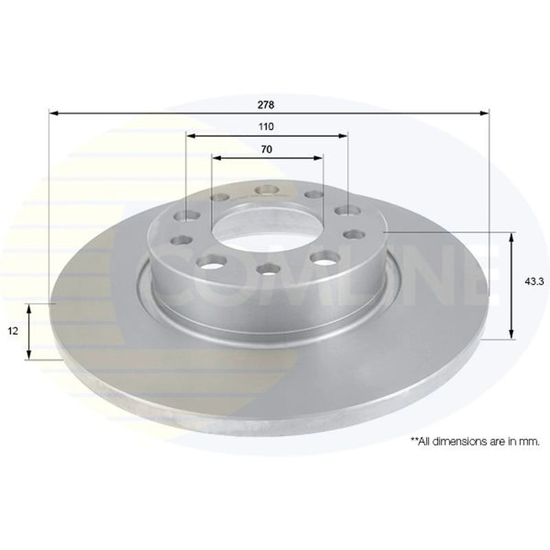 Comline Rear Brake Solid Discs & Pads fits Alfa Romeo Giulietta 2010-2020