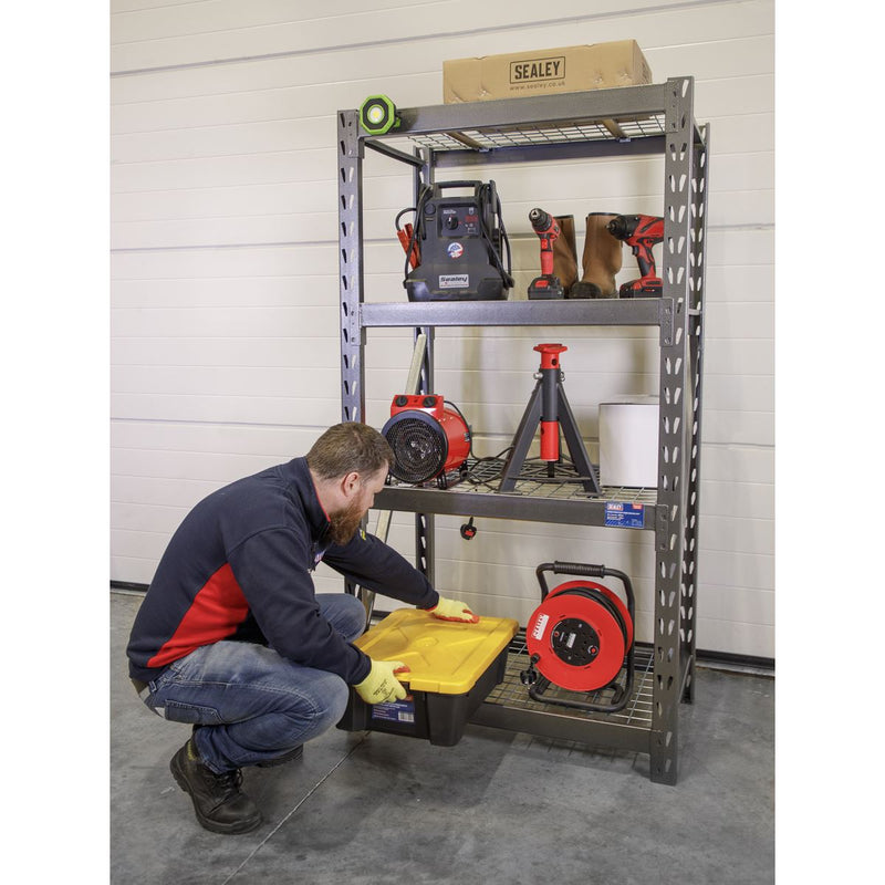 Sealey Heavy-Duty Racking Unit with 4 Mesh Shelves 640kg Capacity Per Level 978m Sealey - Dynamic Drive
