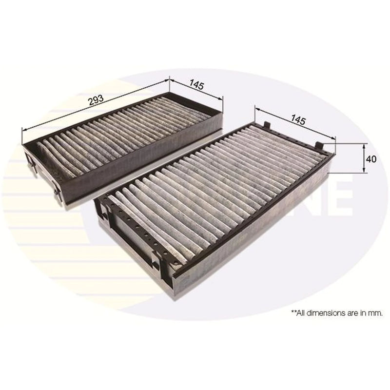 Comline Cabin Air Filter (Pollen Filter) fits BMW X5 2006-2018 3.0 4.8
