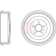 Apec Brake Drum Assembly Rear fits Citroën Dispatch I 1995-2006 1.9 2.0