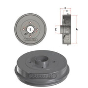 Juratek Brake Drum Assembly Rear JDR064