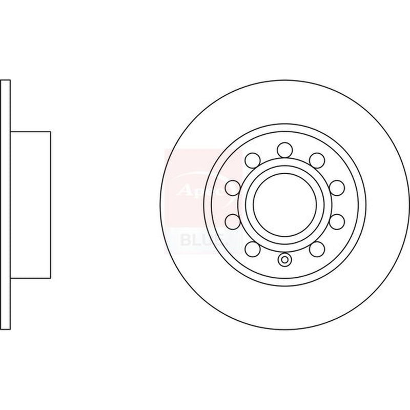 Apec Front & Rear Brake Discs & Pads fits Skoda Octavia I Combi 2000-2010 1.9