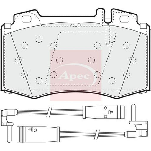 Apec Front Brake Pad Set fits Mercedes-Benz C-Class 2000-2008