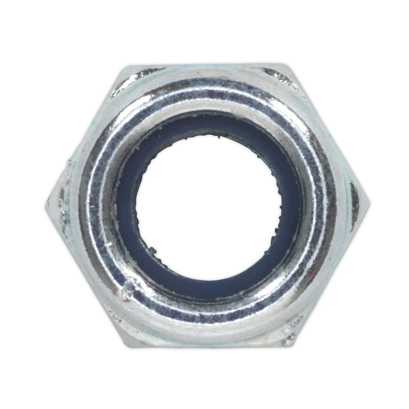 Sealey Nylon Locknut M6 Zinc Pack of 100 NLN6 Sealey - Dynamic Drive